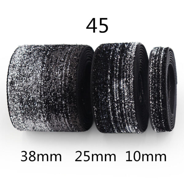 10/25/38mm Gradient Chenille Ribbon with Sparkle 3 Sizes Pack - Image 27
