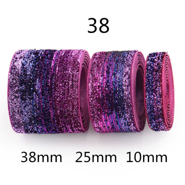 10/25/38mm Gradient Chenille Ribbon with Sparkle 3 Sizes Pack - Image 23