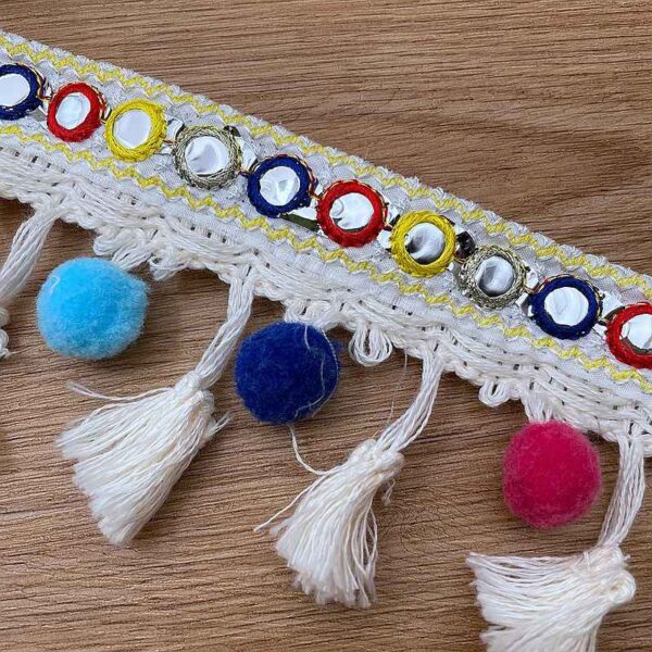 8CM Ethnic Embroidered Jacquard Trim Colorful Bohemian DIY 10 Yards