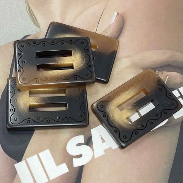 4.3cm Rectangular Resin 2-Hole Buckle Buttons 10pcs