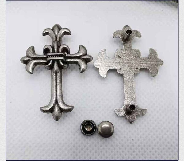Vintage Silver Alloy Cross Rivets Gothic Punk Studs 30 Pack(3 Styles)