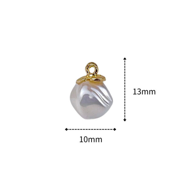 Baroque Pearl Shaped Metal Buttons for Chiffon Shirts Blouses 10pcs - Image 8