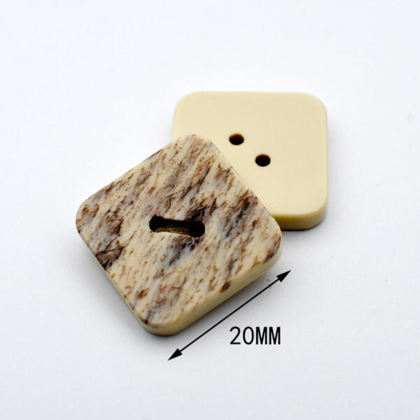 Irregular Beige Marble Resin Decorative Buttons for Women 48 Pack - Image 3
