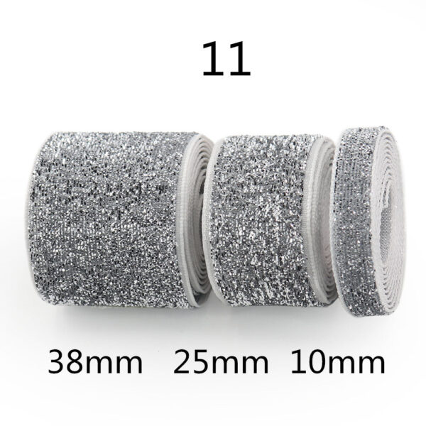 10/25/38mm Gradient Chenille Ribbon with Sparkle 3 Sizes Pack - Image 9