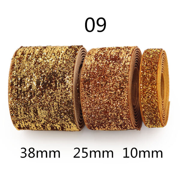 10/25/38mm Gradient Chenille Ribbon with Sparkle 3 Sizes Pack - Image 8
