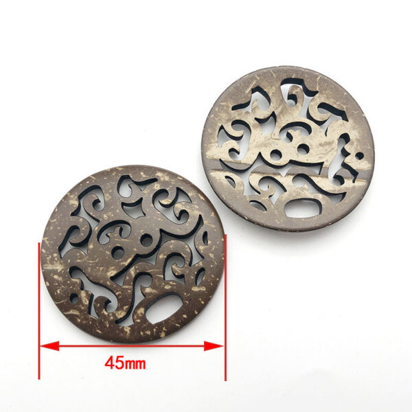 Vintage Flower Frog Coconut Shell DIY Craft Decorative Buttons 10pcs - Image 9
