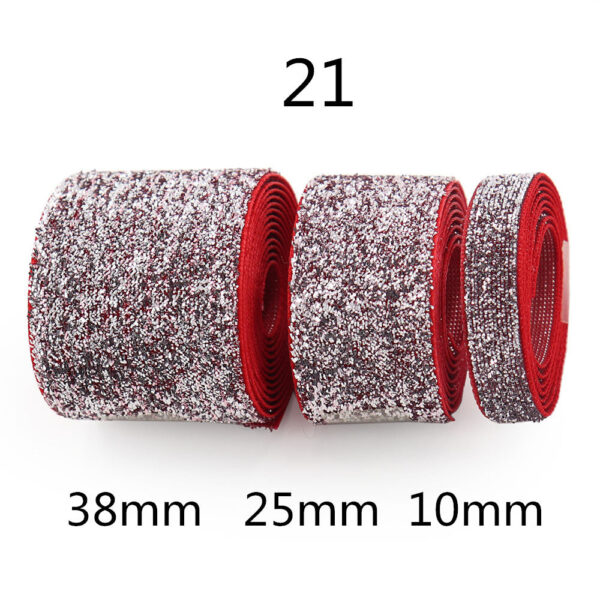 10/25/38mm Gradient Chenille Ribbon with Sparkle 3 Sizes Pack - Image 15