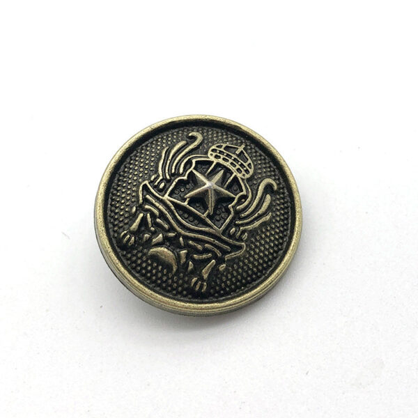 18mm Vintage Bronze Round Metal Shank Coat Buttons 30pcs - Image 2