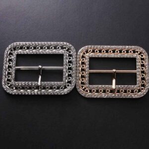 Crystal Belt Buckles Adjustable Coat Clasps with Pin Closure 10 Pack