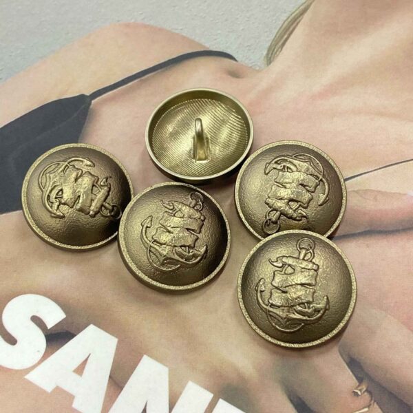 18/20/23mm Anchor Vintage Metal Shank Buttons for Sewing 20pcs