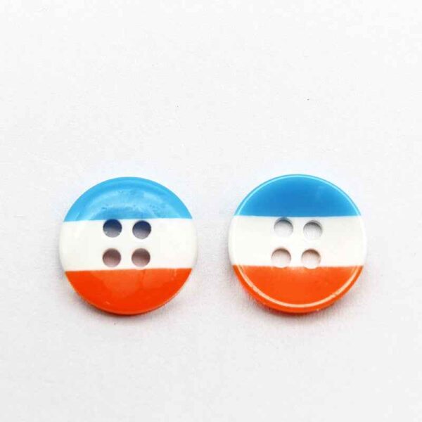 11.5/15mm Round Rainbow Striped Resin Buttons for Baby Clothing 100pcs