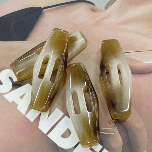 4.7cm Rectangular Resin 2-Hole Buckle Buttons 10pcs