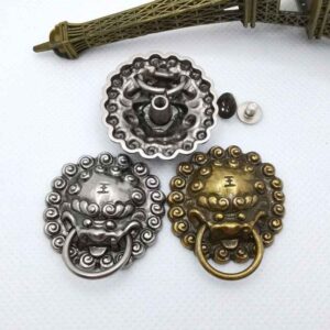 30MM Vintage Dragon King Screw Studs Antique Silver Bronze Rivet 10pcs