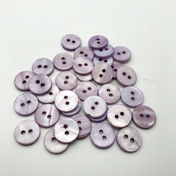 12.5mm Two-Hole Flat Shell Shirt Buttons 20pcs - Image 3