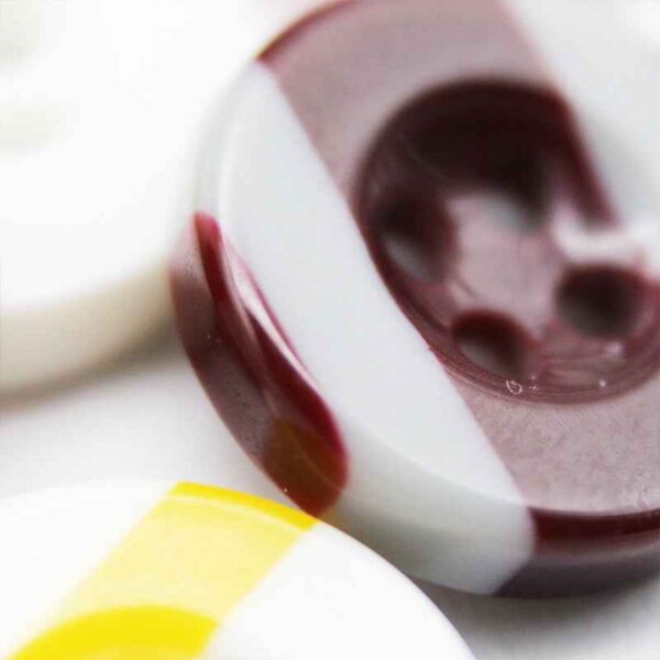 Rainbow Striped Round 4-Hole Resin Buttons for Kids' Crafts 100pcs