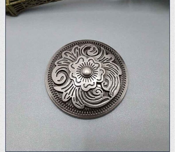Vintage Round Zinc Alloy Arabesque Screw-Back Stud Buttons 10pcs