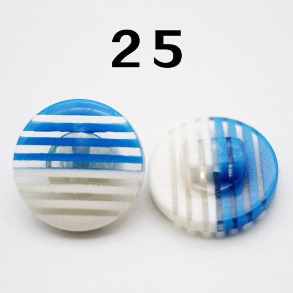 14mm Rainbow Round Shank Striped Resin Buttons for Shirts 50pcs - Image 28