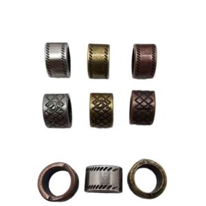 11MM Vintage Silver Bronze Bead Caps Antique Cord End Caps 30 Pack