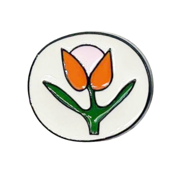 18MM Vintage Hand-Painted Oil-Drop Tulip Metal Buttons 20pcs - Image 6