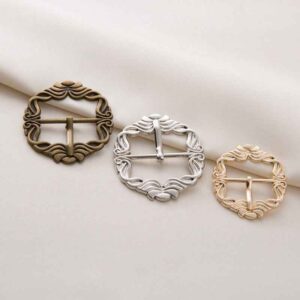 Vintage Buckles Antique Metal Belt Clasps with Pin 30 Pack(3 Colors)