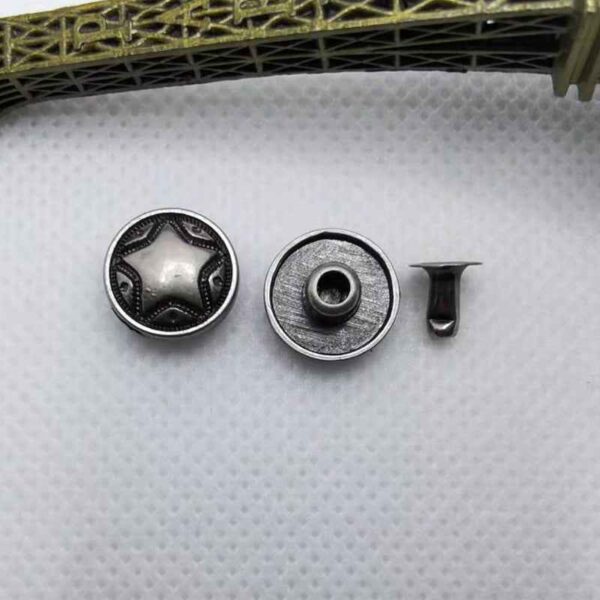 Vintage Silver Star Studs – Punk Rock Spikes 55 Pack(11 Styles)