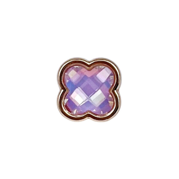 Plaid Polished Four-Leaf Clover Metal Buttons for Women Dresses 12pcs - Image 5