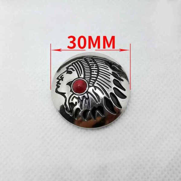 30MM Shiny Silver Alloy Native American Turquoise Screw Rivets 20 Pack