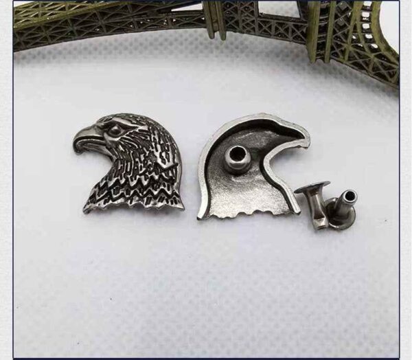 Vintage Silver Eagle Rivets – Antique Alloy Studs for Punk 40 Pack