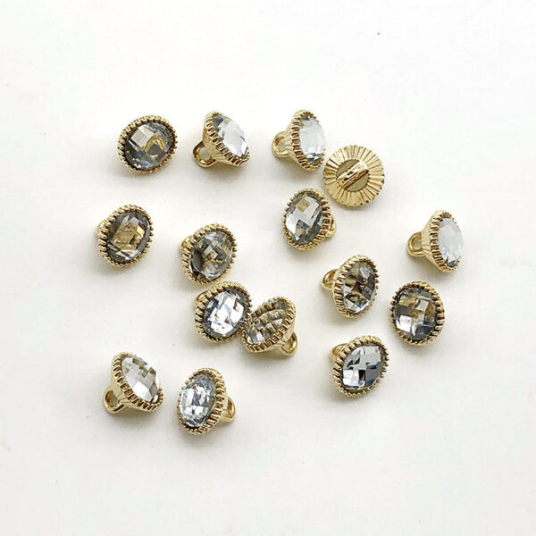 10mm Diamond Metal Shank Shirt Buttons 30pcs - Image 2