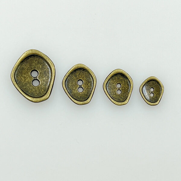 12/15/17/22mm Irregular Metal Buttons with Two Holes 100 Pack - Image 7