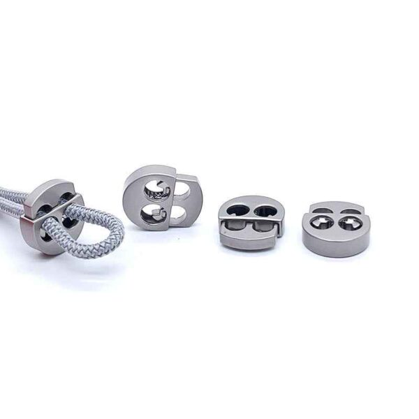Zinc Alloy 2-Hole Cord Lock Adjustable Metal String Fastener 10PCS