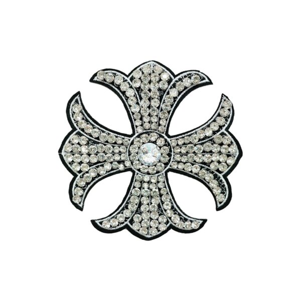 Beaded Vintage Cross Applique Rhinestone-Embellished 3D Patch 5 Pack - Image 5