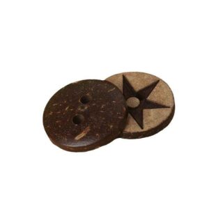 12.5/15/18mm Star Coconut Shell Buttons for Craft 200pcs