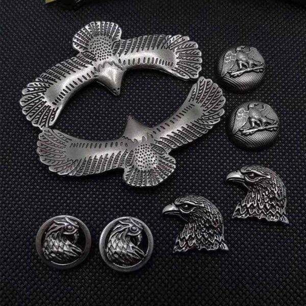 Vintage Silver Eagle Rivets – Antique Alloy Studs for Punk 40 Pack