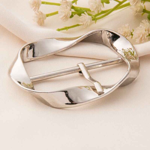 35/40/50mm Gold Silver Flanged Oval Belt Metal Buckles 20pcs