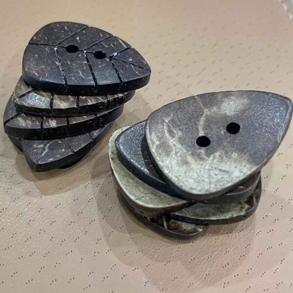 21x28mm Natural Coconut Shell Leaf Buttons for Women's Shoes 40pcs