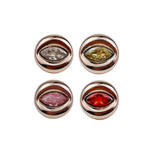 11mm Evil Eye Thin Eye Zircon Metal Button for Women Blouses 20pcs