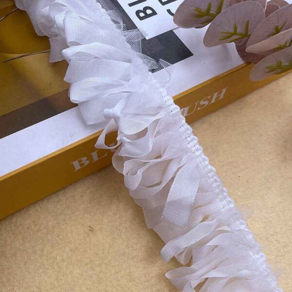 5cm Woven Chiffon Fringe Trim with Tassel Details – 10 Yards
