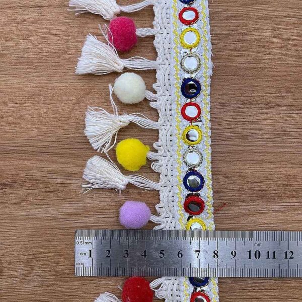 8CM Ethnic Embroidered Jacquard Trim Colorful Bohemian DIY 10 Yards