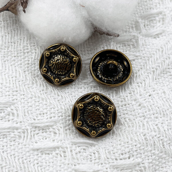 18mm Jacket Shirt Decorative Zinc Alloy Shank Buttons 100 Pack - Image 4
