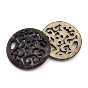 45mm Vintage Round Coconut Shell Decorative Craft Button 20pcs