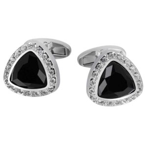 18mm Triangle Black Onyx Cufflinks