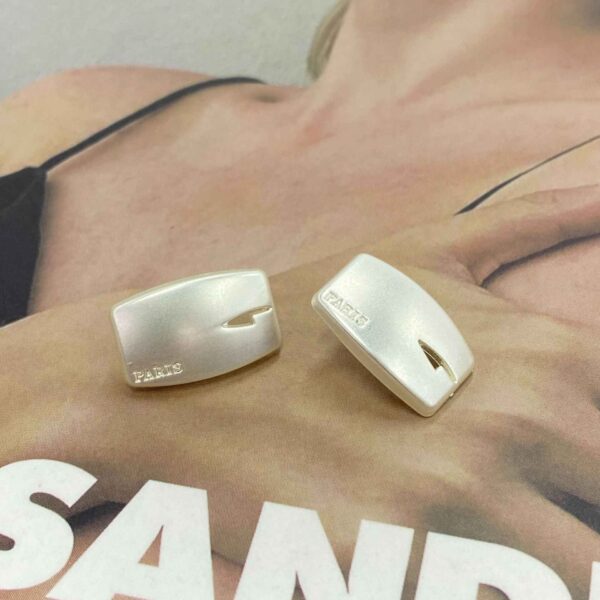 15/18mm Gold Silver Rectangle Paris Knife Metal Shank Buttons 20pcs