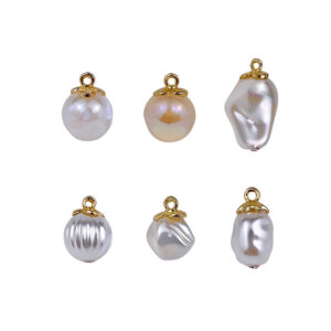 Baroque Pearl Shaped Metal Buttons for Chiffon Shirts Blouses 10pcs