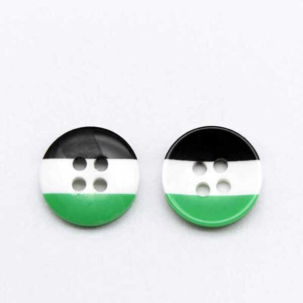 11.5/15mm Round Rainbow Striped Resin Buttons for Baby Clothing 100pcs