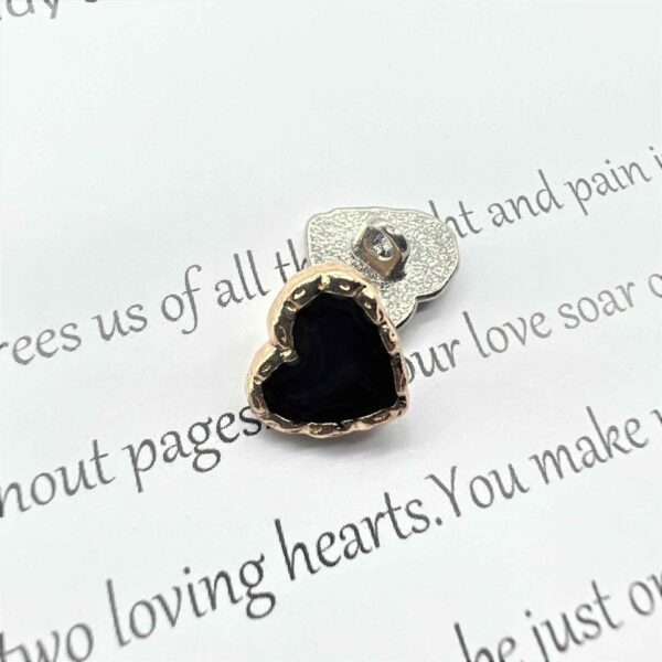 20L (12.5mm) Vintage British-Style Heart Shank Buttons 48 Pack
