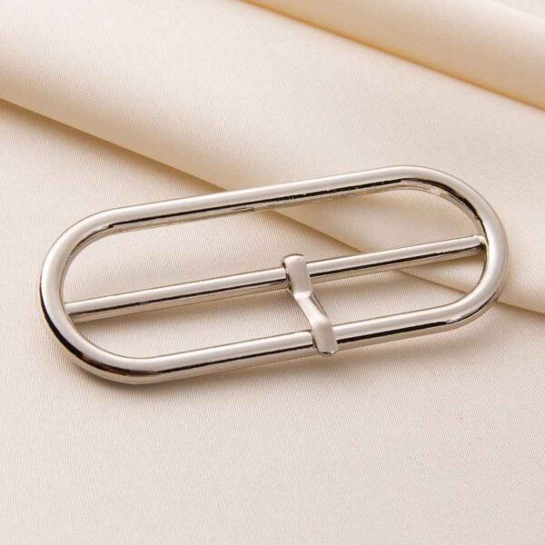 30-60mm Oval Center Bar Belt Buckles - Adjustable Metal Clasps 20pcs