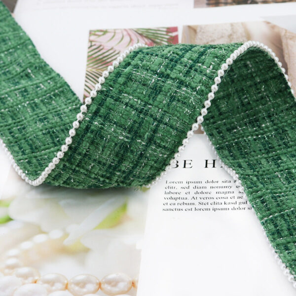 38mm Checkered Flannel Ribbon with Bead Edge 5 Yards - Image 19