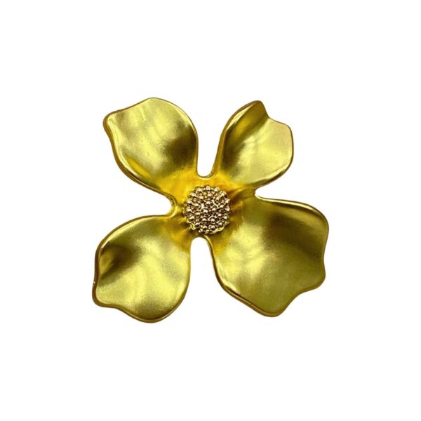 28mm Four-Petal Flower Metal Shank Buttons for Clothing 10pcs