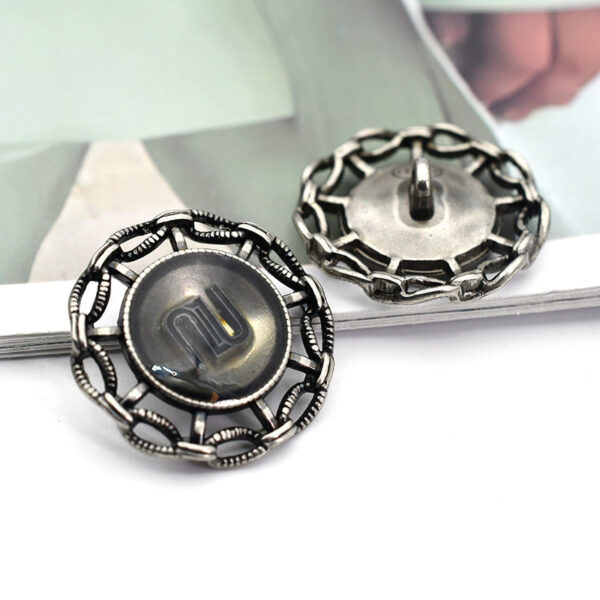 18/23mm Letter M Metal Shank Buttons for Suits and Coats 10pcs - Image 6